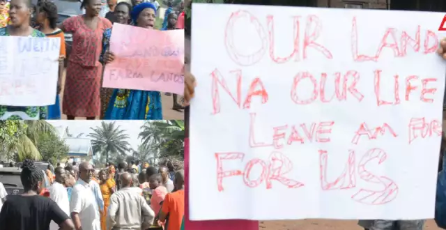 Abia Community Stages Protest, Alleges Plot By FHA To Forcefully Grab Ancestral Land (Photos, Video) Abia Community Stages Protest, Alleges Plot By FHA To Forcefully Grab Ancestral Land (Photos, Video)