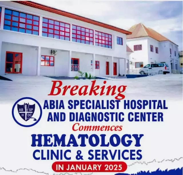 Abia Specialist Hospital To Open Hematology Clinic, Tackling Blood Disorders In 2025