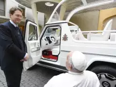 Mercedes Presents Modified G-Wagon Popemobile To Pope Francis (Photos
