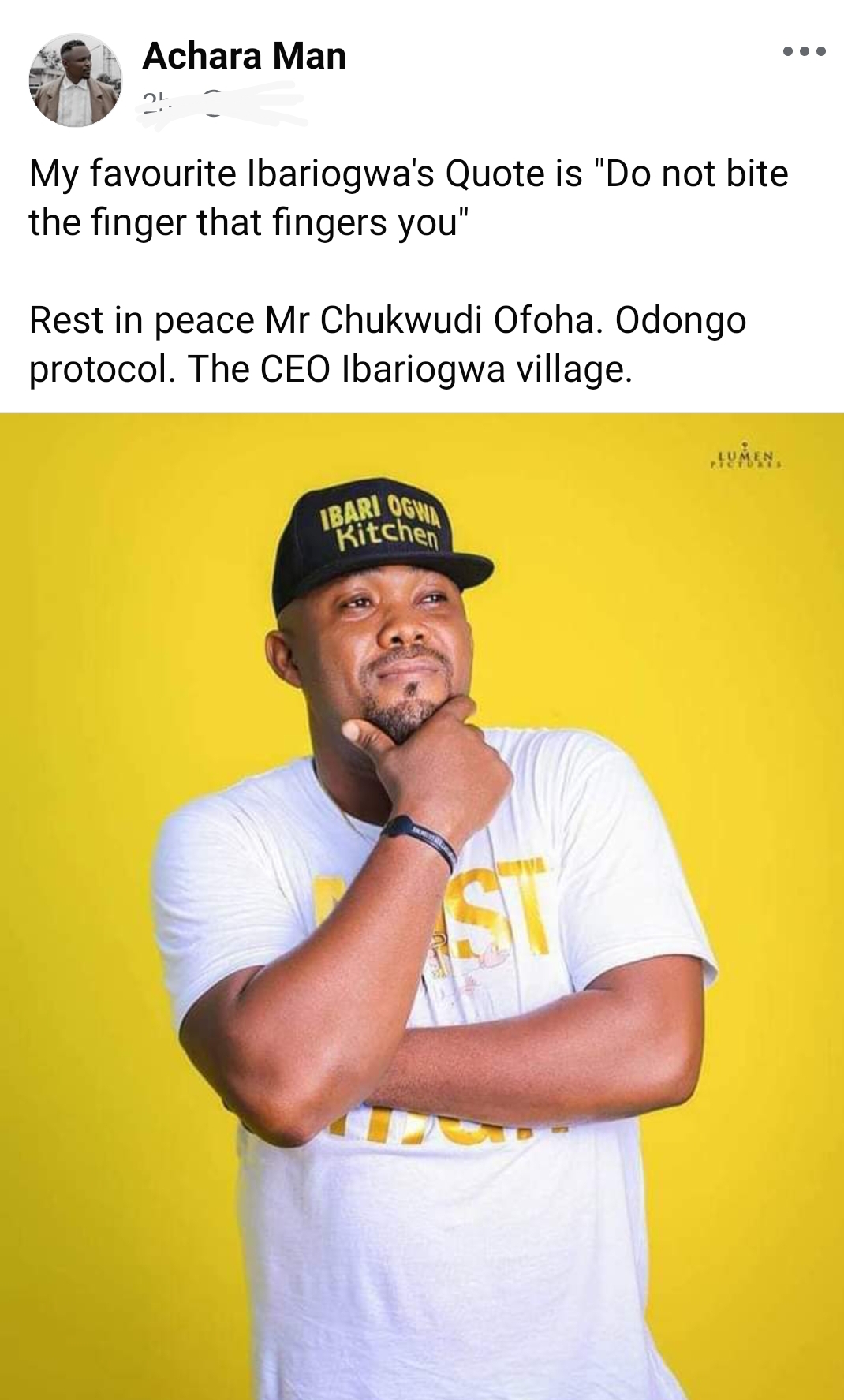 CEO Of Ibari Ogwa Village Owerri, Chukwudi Ofoha Reportedly Dead