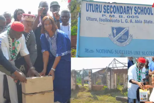 Hon. Amobi Ogah Flags Off ₦1.4 Billion Infrastructure Upgrade For Uturu Secondary School, Distributes School Materials To Students (Photos, Video) Hon. Amobi Ogah Flags Off ₦1.4 Billion Infrastructure Upgrade For Uturu Secondary School, Distributes School Materials To Students (Photos, Video)