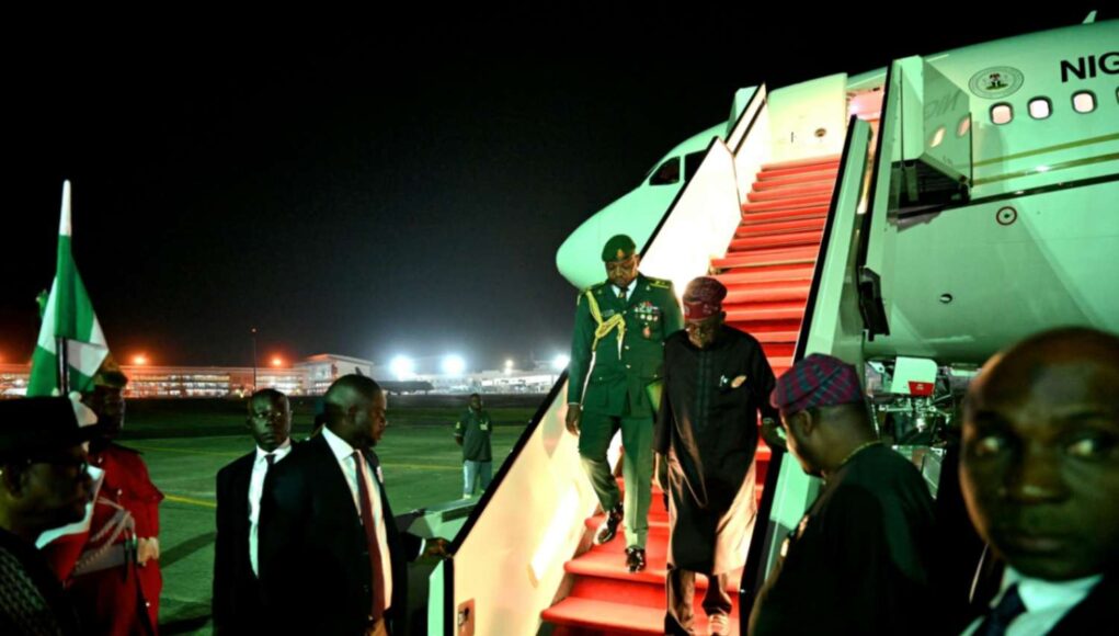 President Tinubu Returns Home After State Visits To France, South Africa (Photos)