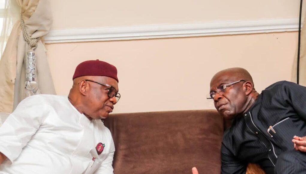 Senator Kalu Meets Governor Alex Otti To Discuss State Development (Photos)