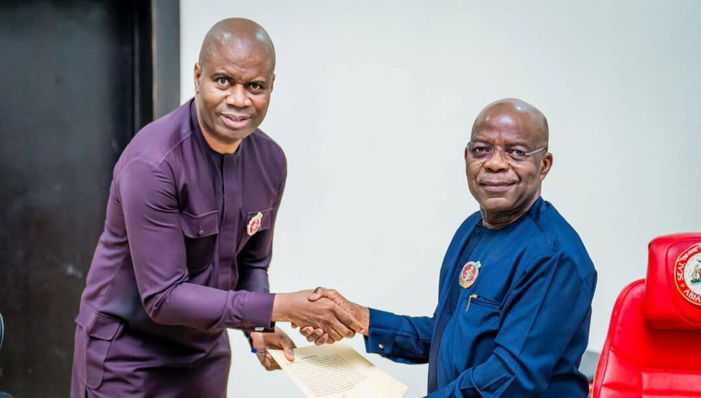 Gov. Otti Swears In Edo -Born Benson Ojeikere As Abia Head Of Service (Photos)