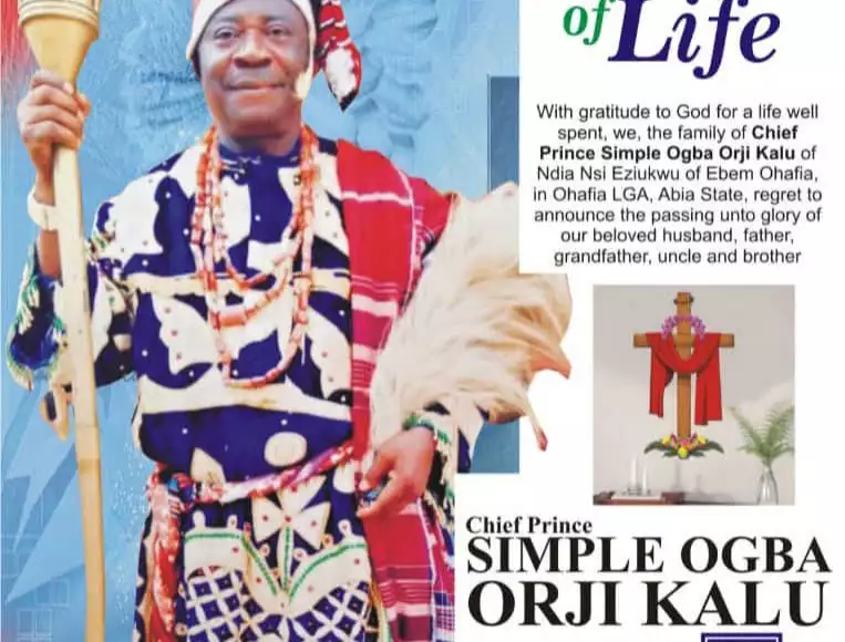 Chief Prince Simple Ogba Orji Kalu Laid to Rest In Ebem Ohafia