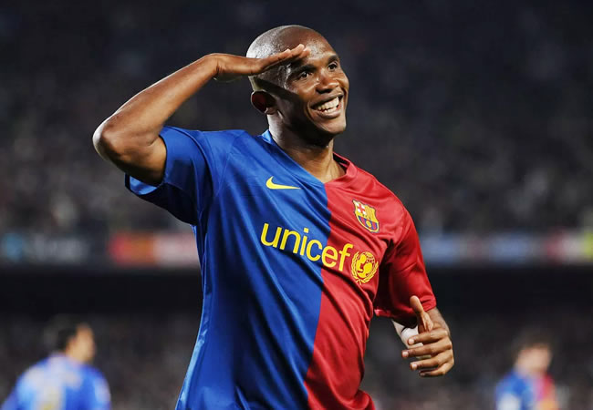 Samuel-Etoo Moment Samuel Eto’o Reunites With Former Teammate Working As Security Guard