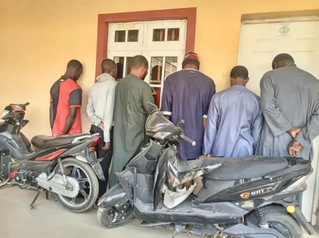 Six Motorcycle Thieves Detained By NSCDC In Kano NSCDC Detain Six Motorcycle Thieves In Kano