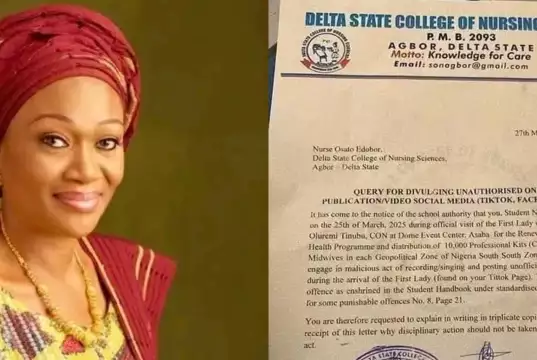 Delta Nursing Student To Face Sanction Over ‘Na Your Mama’ Viral Video Delta Nursing Student To Face Sanction Over ‘Na Your Mama’ Viral Video