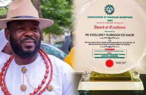 NBM of Africa Worldwide President, Olorogun Ese Kakor, Honoured With Award Of Excellence By Nigerian Inventors' Body