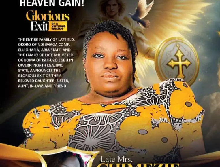 Painful Exit: Late Mrs. Chimezie Uzo Okoro Set For Burial In Elu Ohafia [See Poster]
