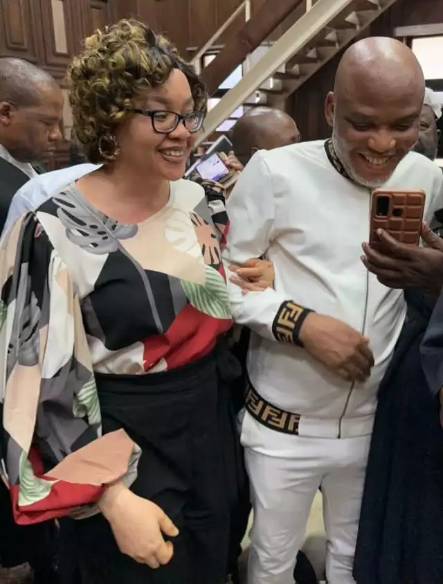 Judge Seizes Phone of Nnamdi Kanu’s Sister-in-law Over Alleged Live Video In Court Judge Seizes Phone of Nnamdi Kanu’s Sister-in-law Over Alleged Live Video in Court