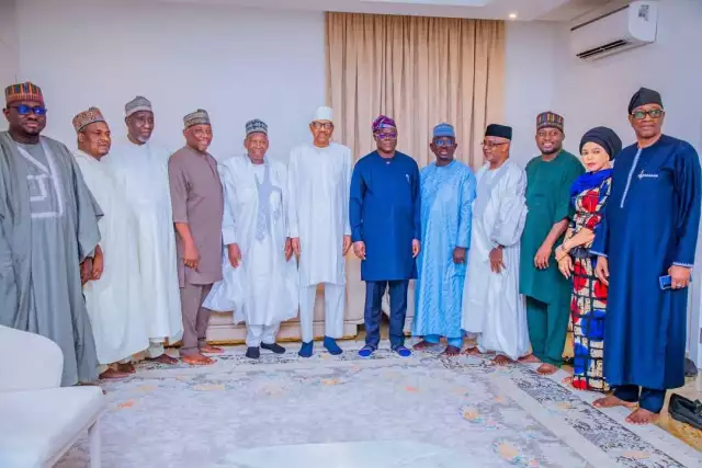Ganduje, APC NWC Members Visit Buhari In Kaduna Ganduje, APC NWC Members Visit Buhari In Kaduna