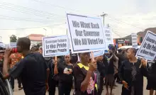 Pro-Fubara Demonstrators Rally In Rivers, Urge Immediate Reinstatement