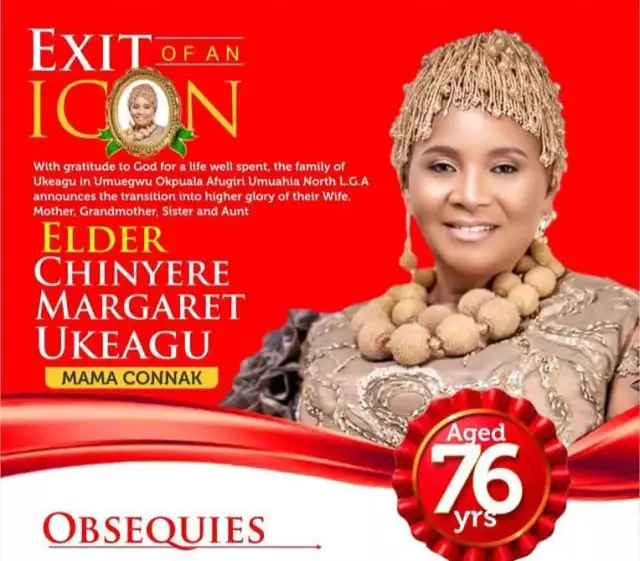 Celebration Of Life For A Great Woman: Elder Chinyere Margret Ukeagu (Mama CONNAK) Celebration Of Life For A Great Woman: Elder Chinyere Margret Ukeagu (Mama CONNAK)