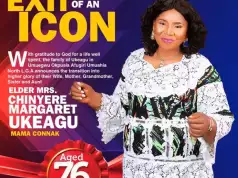 Elder Margaret Ukeagu (Mama CONNAK) — Aged 76 Begins Her Final Journey To Eternity Elder Margaret Ukeagu (Mama CONNAK) — Aged 76 Begins Her Final Journey To Eternity