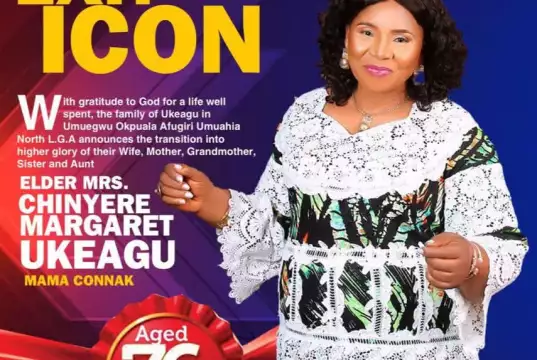 Elder Margaret Ukeagu (Mama CONNAK) — Aged 76 Begins Her Final Journey To Eternity Elder Margaret Ukeagu (Mama CONNAK) — Aged 76 Begins Her Final Journey To Eternity