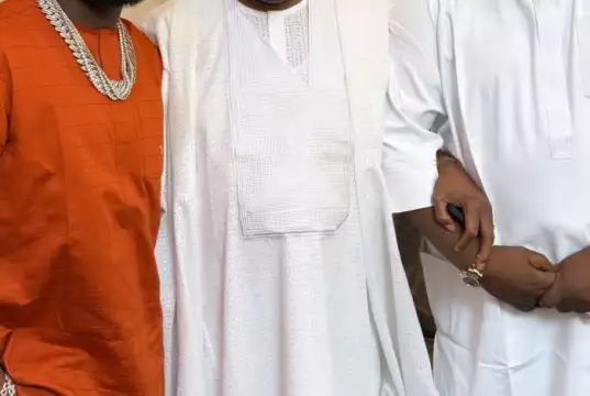 Davido, Cubana Chiefpriest Visit Senate President Akpabio In Abuja Davido, Cubana Chiefpriest Visit Senate President Akpabio In Abuja