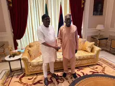Suspended Rivers Governor Sim Fubara Visits President Tinubu In Lagos (Photos) Suspended Rivers Governor Sim Fubara Visits President Tinubu In Lagos (Photos)