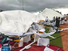 Windstorm Disrupts Abia Secondary School Debate Finale At Vision Africa Radio, No Casualties (Photos + Video)