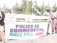Ex-police Officers Protest Over Pension Scheme Ex-police Officers Protest Over Pension Scheme