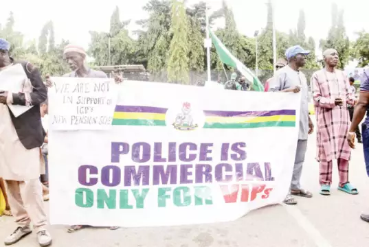 Ex-police Officers Protest Over Pension Scheme Ex-police Officers Protest Over Pension Scheme