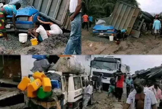Tragedy On Calabar-Itu Road As 40-Foot Container Crushes 16-Seater Bus (Photos) Tragedy On Calabar-Itu Road As 40-Foot Container Crushes 16-Seater Bus (Photos)