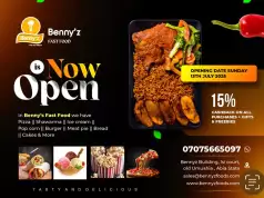Benny’z Fast Food Set To Open Today In Umuahia With Freebies, iPhones, Special Discounts Benny’z Fast Food Set To Open Today In Umuahia With Freebies, iPhones, Special Discounts