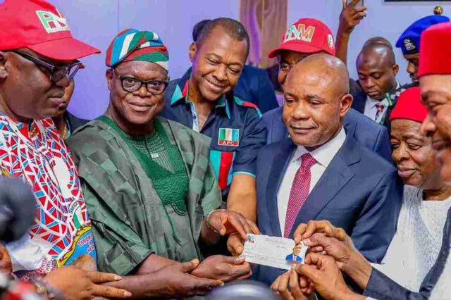 Governor Mbah Dumps PDP, Joins APC — Says Decision Guided By Fairness, Regional Interest Governor Mbah Dumps PDP, Joins APC — Says Decision Guided By Fairness, Regional Interest