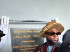 Davido Commissioned Abia Private Varsity Female Hostel Named After Late Mother Davido Commissioned Abia Private Varsity Female Hostel Named After Late Mother
