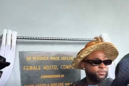 Davido Commissioned Abia Private Varsity Female Hostel Named After Late Mother Davido Commissioned Abia Private Varsity Female Hostel Named After Late Mother