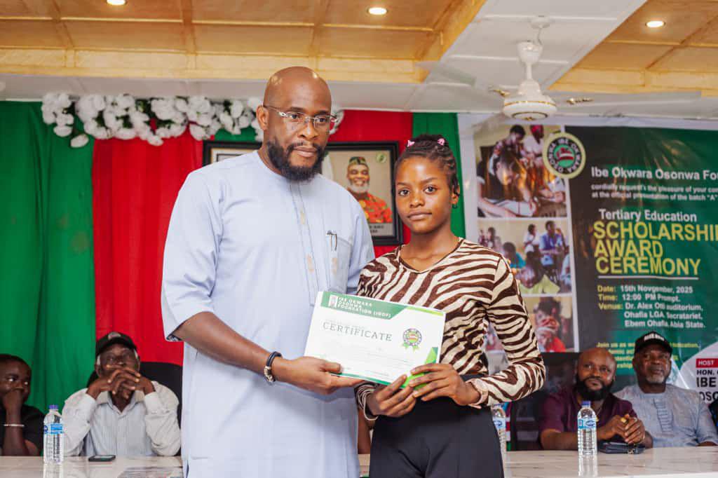 Hon. Ibe Osonwa Awards Full Tuition Scholarships To 200 Students From Arochukwu/Ohafia Fed. Constituency (Photos)