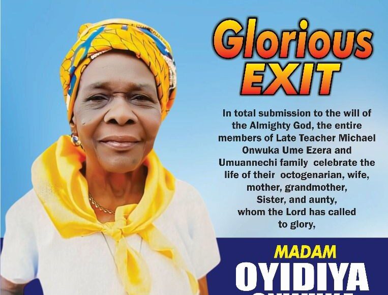 Glorious Exit: Madam Oyidiya Onwuka Set For Burial At Ebem Ohafia This Week [SEE POSTER]