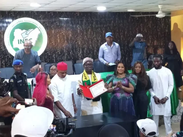 INEC Issues Certificate of Return To Soludo, Deputy INEC Issues Certificate of Return To Soludo, Deputy