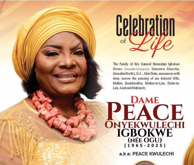 Igbokwe Family Commences Burial Preparations For Late Matriarch Late Dame Peace Igbokwe
