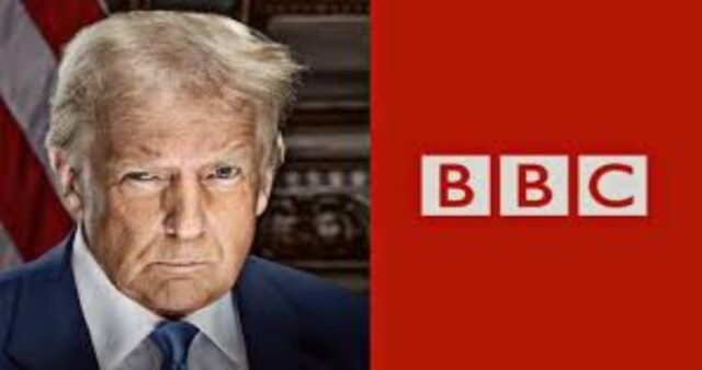President Donald Trump and BBC President Trump Slams $10bn Lawsuit On BBC (Video)