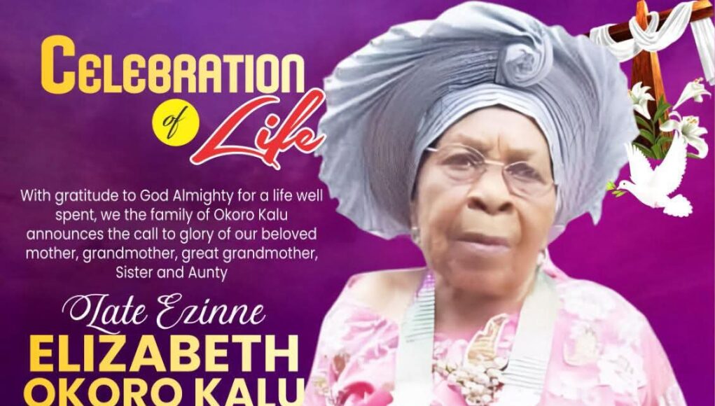 Late Madam Elizabeth Okoro Kalu Set For Burial January 8 In Ebem Ohafia