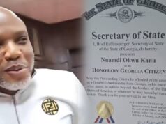 US State Of Georgia Honors Nnamdi Kanu With Honorary Citizenship As Global Support Grows Despite Life Sentence (Video) US State Of Georgia Honors Nnamdi Kanu With Honorary Citizenship As Global Support Grows Despite Life Sentence