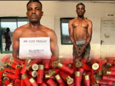 13 Brigade Troops Arrest Suspected Gun Runner, Recover 245 Cartridges In Cross River 13 Brigade Troops Arrest Suspected Gun Runner, Recover 245 Cartridges In Cross River