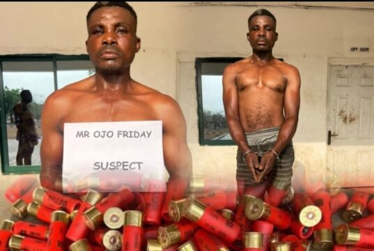 13 Brigade Troops Arrest Suspected Gun Runner, Recover 245 Cartridges In Cross River 13 Brigade Troops Arrest Suspected Gun Runner, Recover 245 Cartridges In Cross River