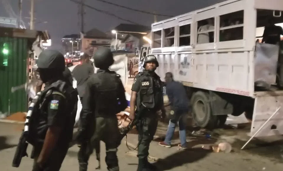 Lagos Task Force Busts Syndicate Selling Fake ‘Immunity Stickers’ To Drivers — Woman, Three Others Arrested