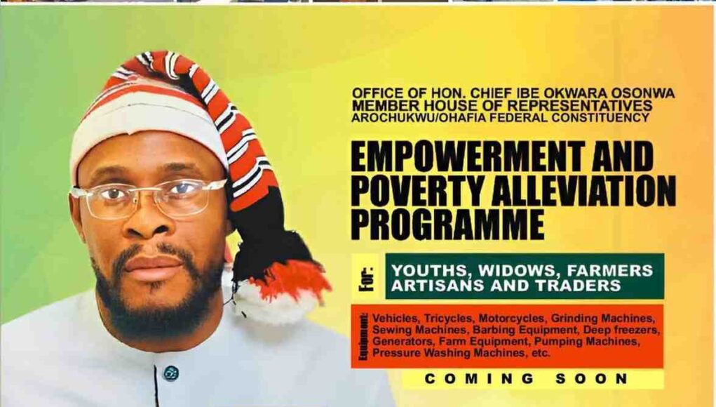 Hon. Ibe Set To Empower Arochukwu/Ohafia With Massive Povertyy Alleviation Programme