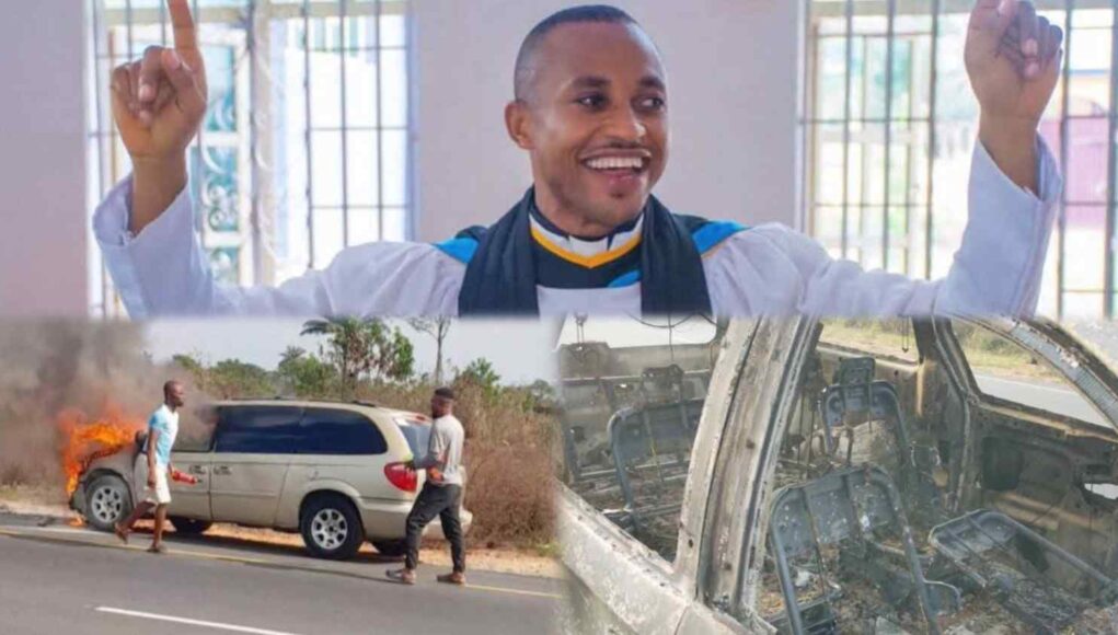 An Anglican priest in the Umuahia Diocese, Ven. Chike Onuigbo, narrowly escaped death after a Toyota Chryster vehicle he was driving suddenly caught