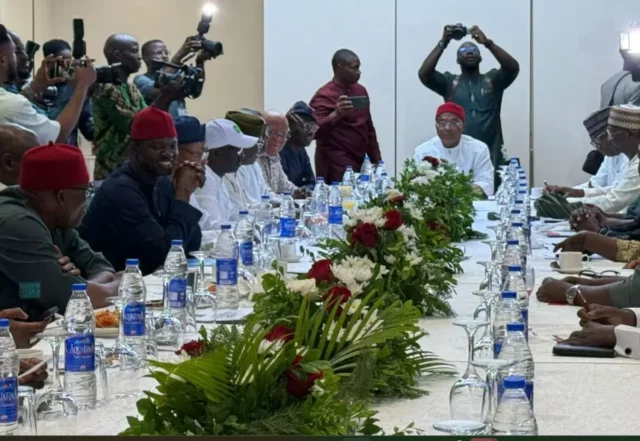 APC Governors Visit Tinubu, Hold Crucial Meeting In Lagos Ahead Party Primaries APC Governors Visit Tinubu, Hold Crucial Meeting In Lagos Ahead Party Primaries