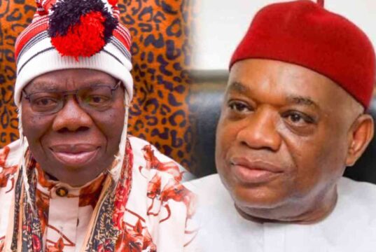 Senator Kalu Felicitates Ebem Monarch On 35th Coronation Anniversary, 89th Birthday Senator Kalu Felicitates Ebem Monarch On 35th Coronation Anniversary, 89th Birthday
