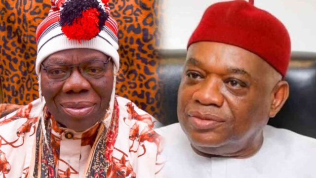 Senator Kalu Felicitates Ebem Monarch On 35th Coronation Anniversary, 89th Birthday Senator Kalu Felicitates Ebem Monarch On 35th Coronation Anniversary, 89th Birthday