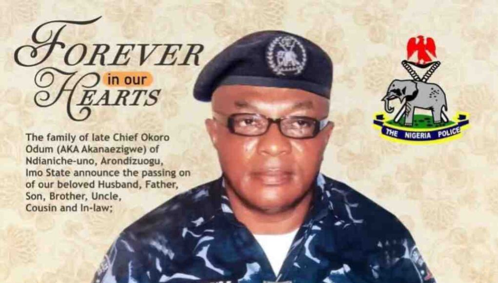 FINAL JOURNEY: Abia DCP Operations, Chris Emeka Okoro, To Be Buried April 25 In Imo