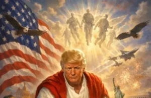 Trump Unveils Picture Portraying Self As Christ With AI-generated Image Trump Unveils Picture Portraying Self As Christ With AI-generated Image