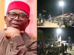 Senator Akobundu Unveils Fresh Solar Streetlight Projects Across Abia Central Communities, Markets Senator Akobundu Unveils Fresh Solar Streetlight Projects Across Abia Central Communities, Markets