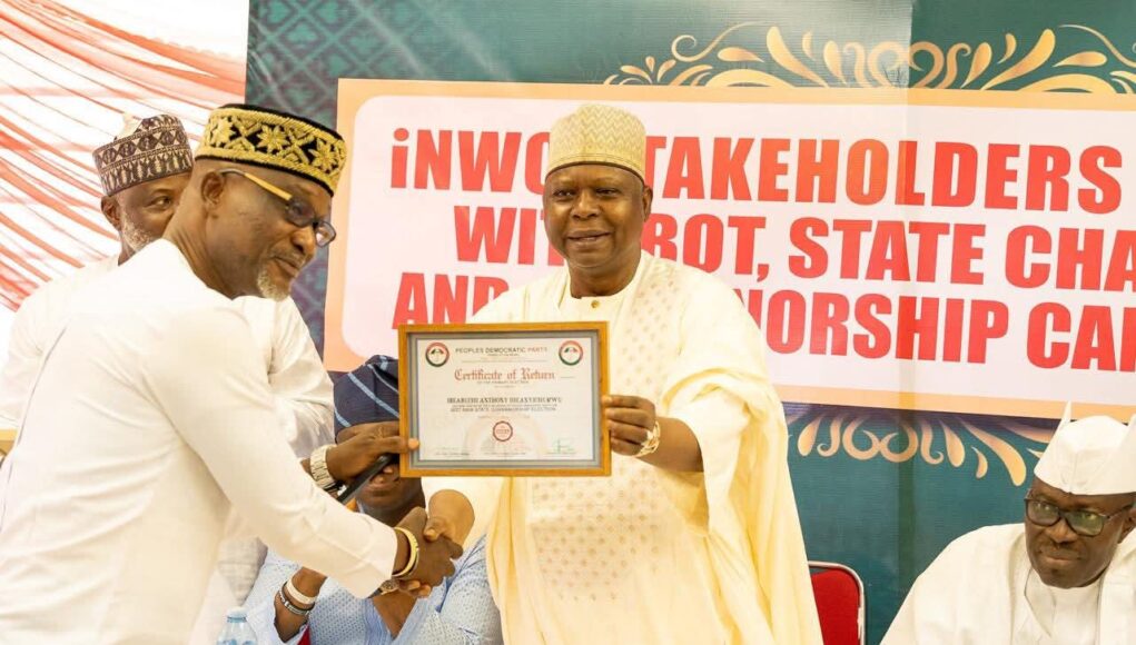 PDP Presents Certificate Of Return To Abia Guber Candidate, Other Flag Bearers Ahead Of 2027 Polls