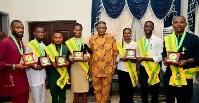 Gov. Otu Offers Automatic Employment To Seven Outstanding Corps Members Gov. Otu Offers Automatic Employment To Seven Outstanding Corps Members